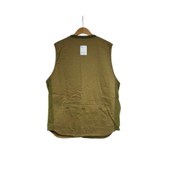 Wasted Collective Cargo Field Vest Hunting Green Organic Cotton Japan Made XL - Picture 4 of 7